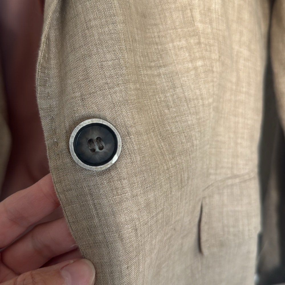 Linen Tan Blazer by Zara, Small - Picture 7 of 11